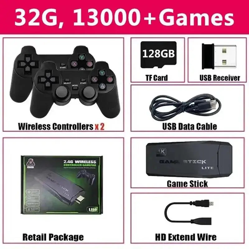Video Game Console 20000 Builtin Games Wireless Controller