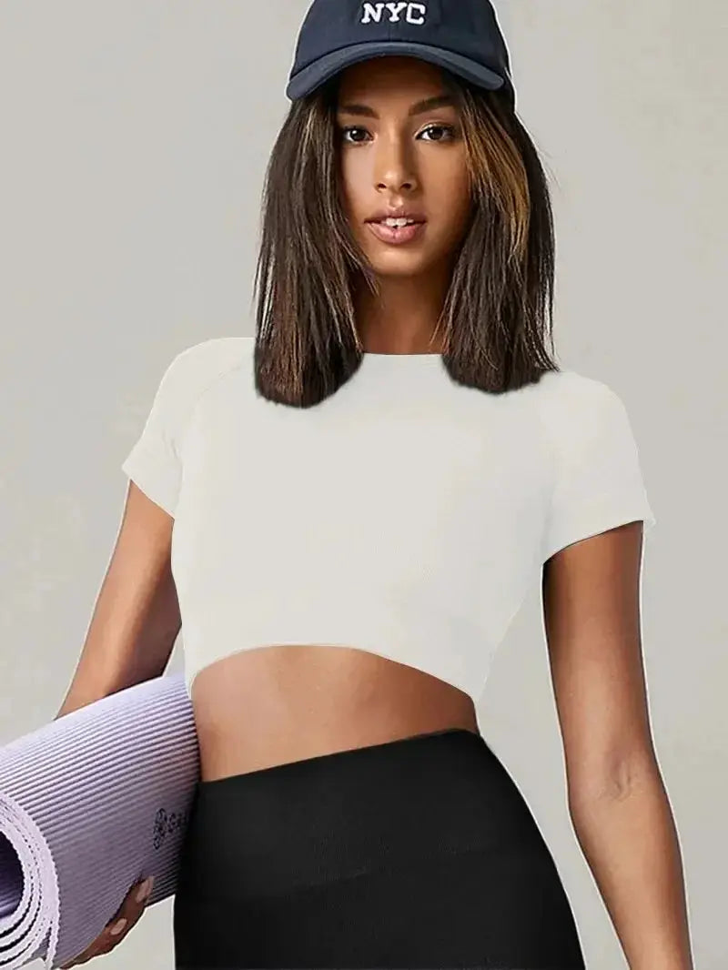 Women Seamless Yoga Top For Fitness And Workout Shirt