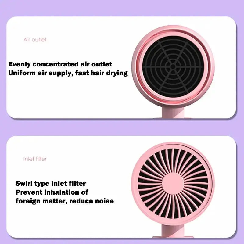 Mini Folding Hairdryer 220V-240V 750W With Carrying Bag