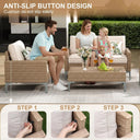 Glass Rattan Table