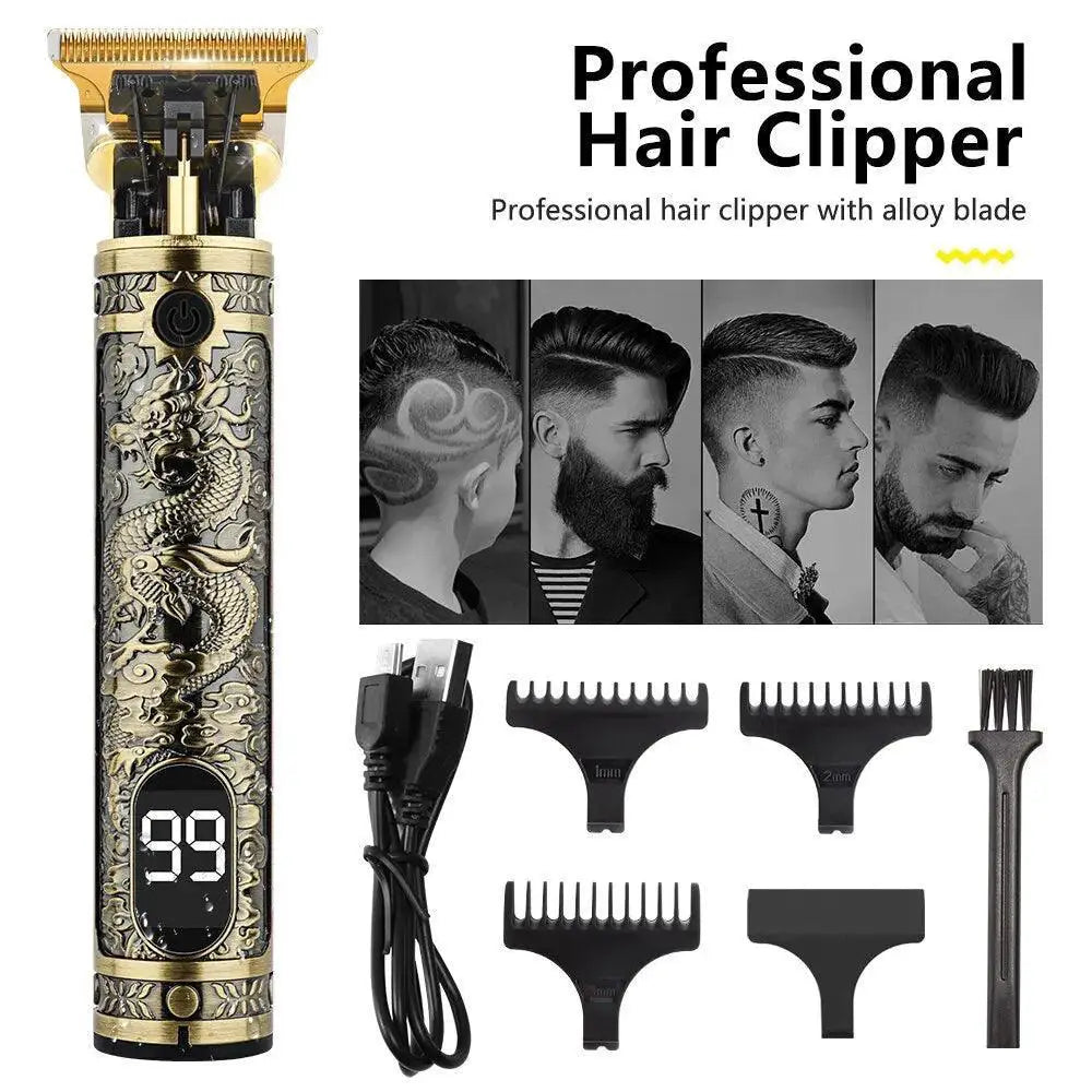 Vintage Dragon Hair Clipper Kit Stylish Grooming Tool 55
