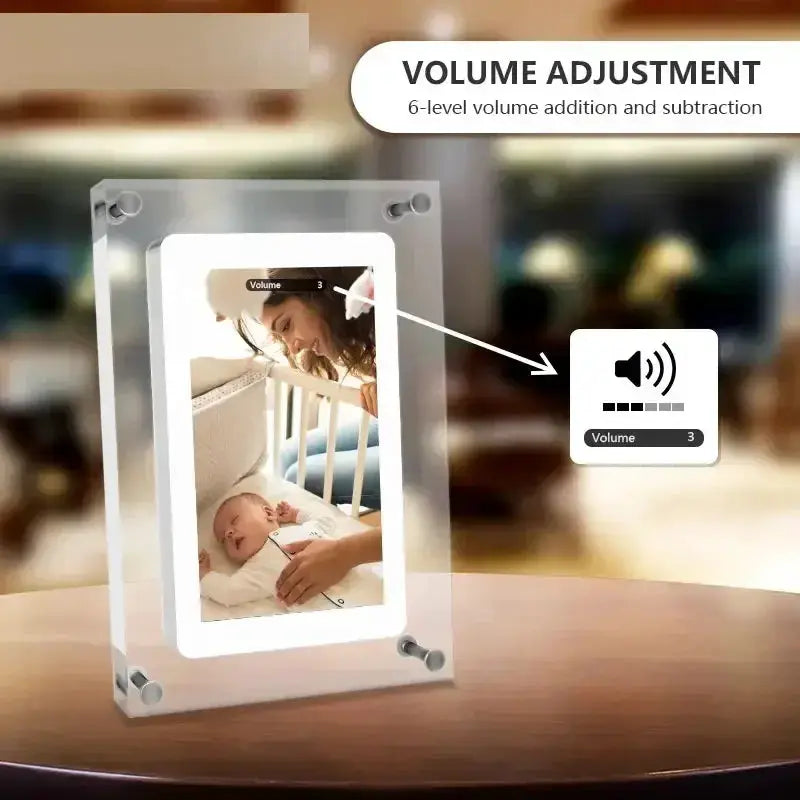 Acrylic Digital Photo Frame 5 To 7 Inch IPS Screen 1000mAh