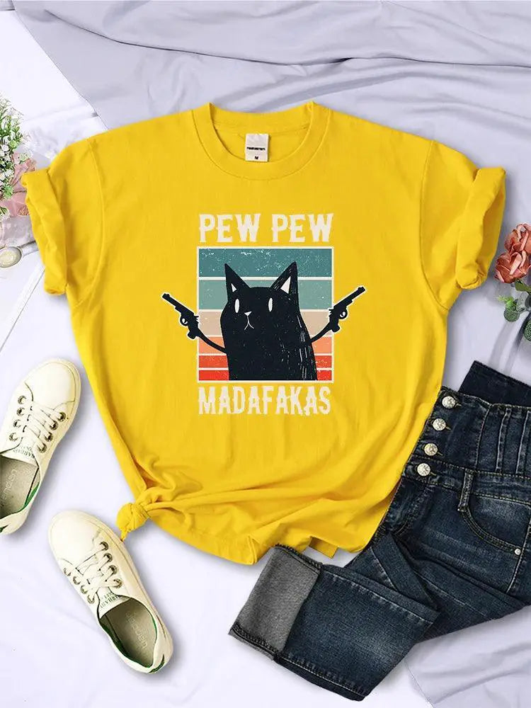 Madafaks Hip Hop Tee Cute Funny Cartoon Print Streetwear