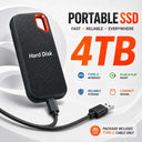 Mini Portable External Hard Drive SSD Type-C Backup Drive