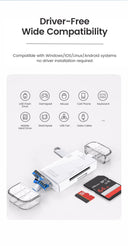 Otg Type C Card Reader Usb 2 0 Tf Mirco Sd Adapter 6in1