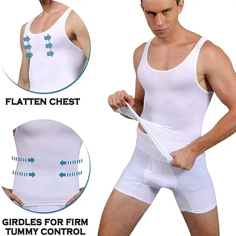Men Slimming Compression Tank Top For Workout Support