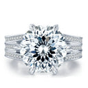 Moissanite Ring in Sterling Silver Prong