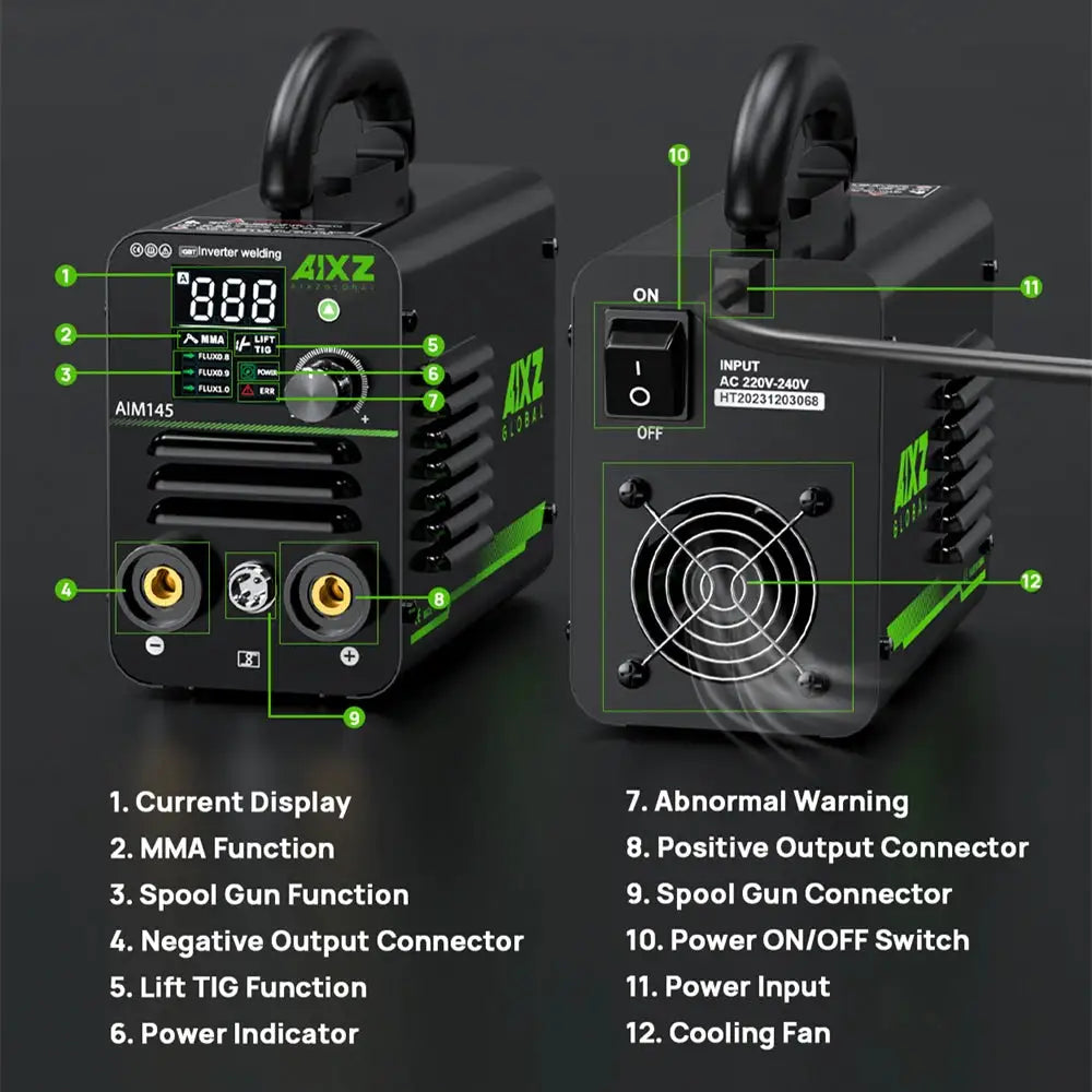 AIXZ AIM145 Compact Multi-Process Welder — product view 3