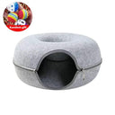 Donut Cat Bed Tunnel Interactive Toy for Kittens
