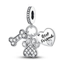 Silver Rainbow Flower Dragonfly Charm