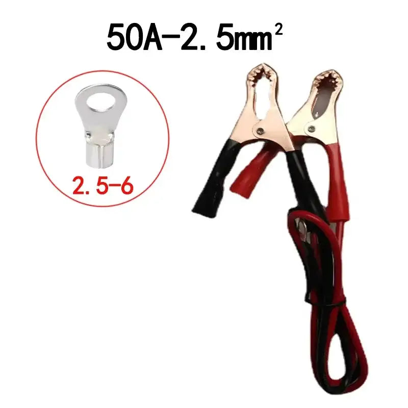 12/24V 50A/60A/100A Car Battery Inverter Power Wire Line Cable Power Emergency Line with Jump Starter Alligator Clamp Cable Set
