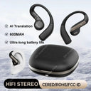 AI Translation Headset With Noise Cancelling Wireless Bluetooth V5 Mic Pro