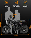 Bodywel M16 Pro 1500W Fat Tire Bike