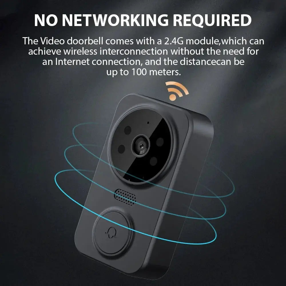 4.3'' IPS Screen 2.4G Wireless Visual Intercom Doorbell with Screen Smart High-definition Video Monitoring Two-Way Intercom by stepyours.com