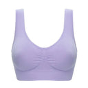 1 Piece Large Size Adjustable Gathered Sports Bra No Bra Pads