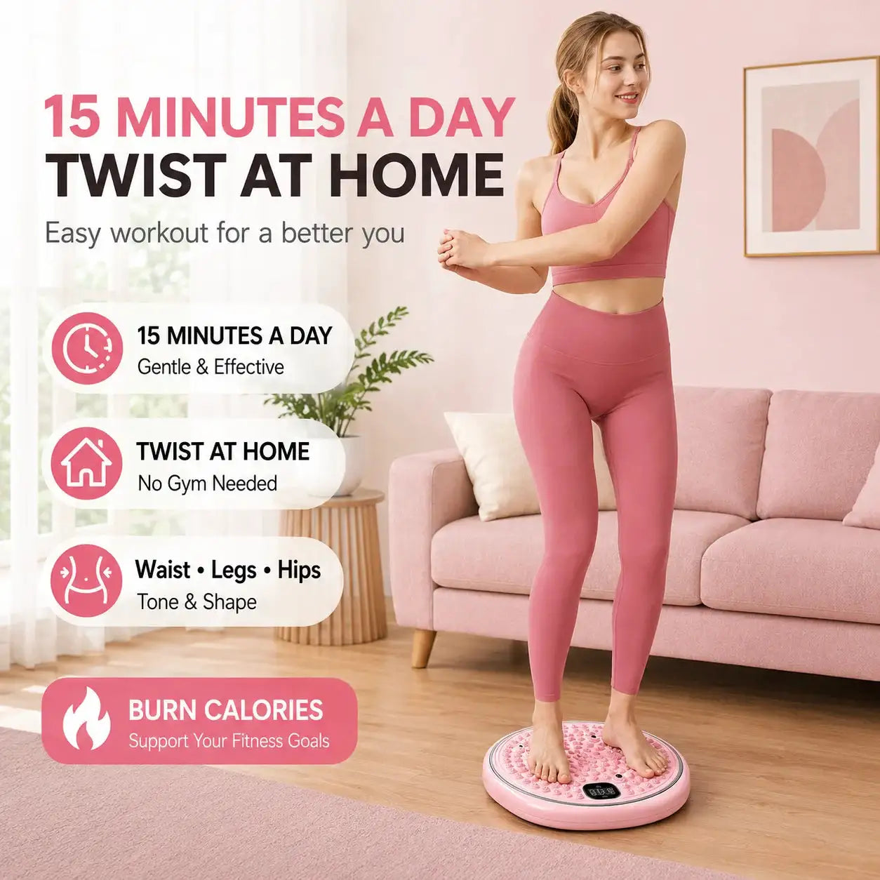 Foot Massage Waist Exercise Waist Twisting Disc Torsion Disc Fitness Equipment Portable Magnetic Foot Massage Twisting Machine