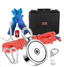 VEVOR Magnet Fishing Kit 1200lbs Double Sided Magnet 65FT Rope