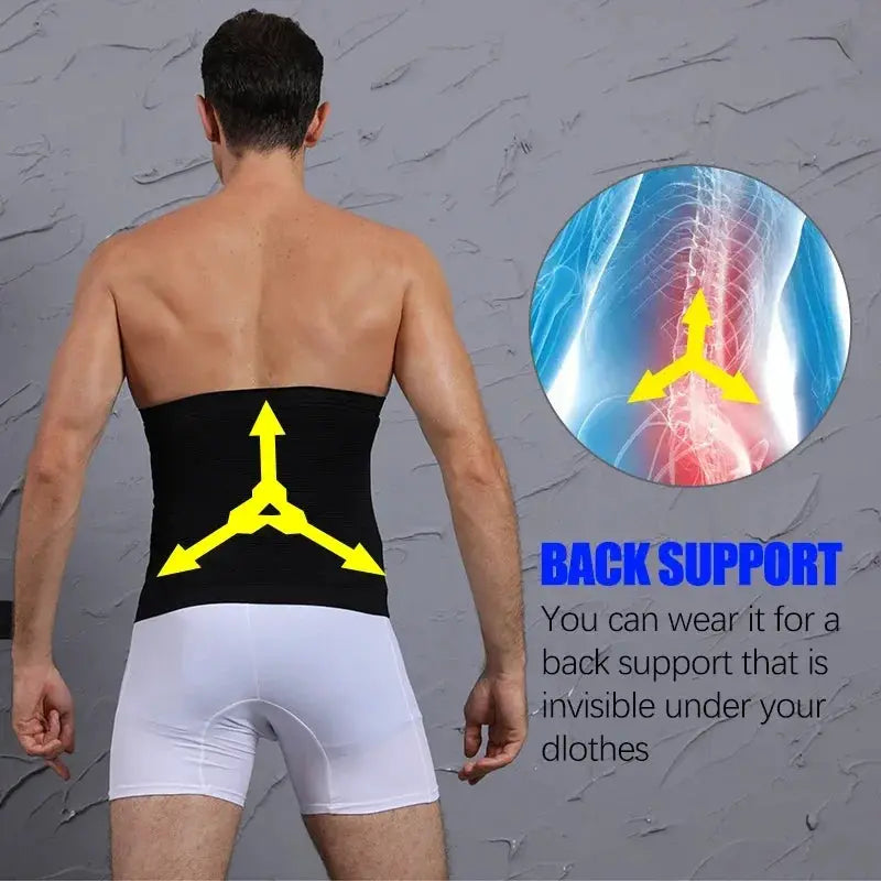 Men's Slimming Waist Trainer for Tummy Control and Fat Burn