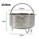 Pot Steamer Basket Stainless Steel with Silicone Handle