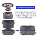 Portable Aluminum Camping Cookware Set for Hiking Picnic