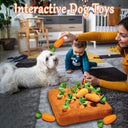 Carrot Snuffle Mat for Dogs Cats Puzzle Toy with 12 Carrots