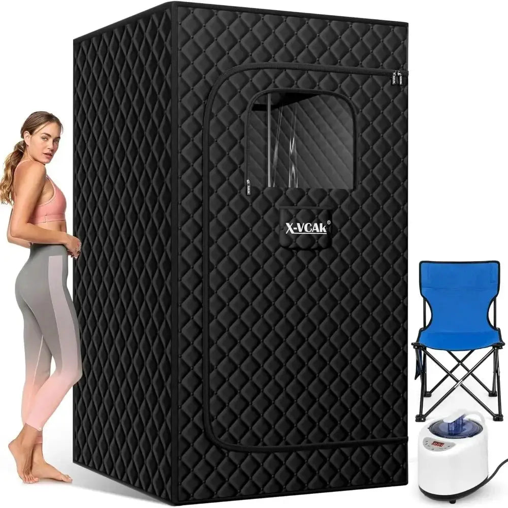 Portable Steam Sauna Box Tent 2.6 Liters 9 Levels 2.6x5.9 - OurLum.com