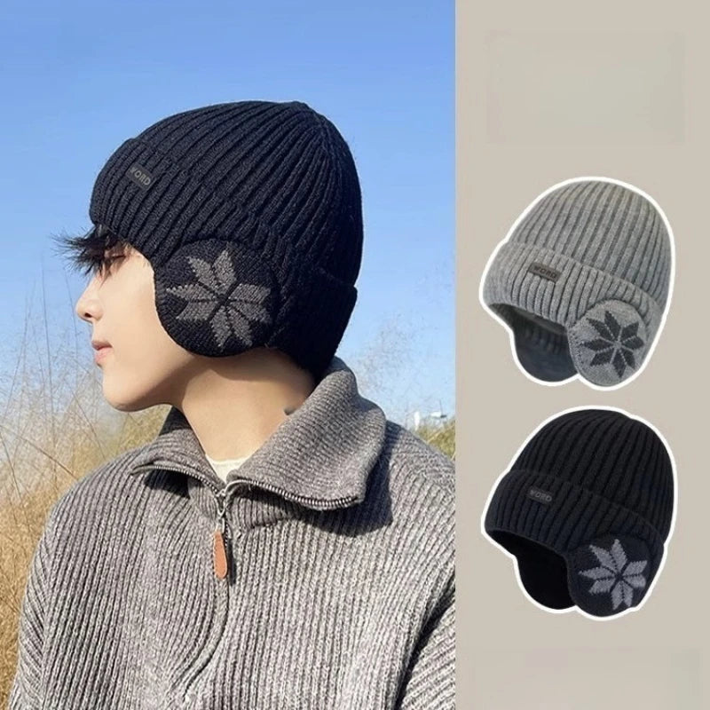 Snowflake Knit Winter Hat