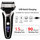 USB Rechargeable Electric Shaver Stainless Steel Trimmer