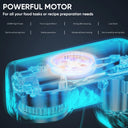 BioloMix Kitchen Food Stand Mixer, DC Motor, Digital OLED Screen