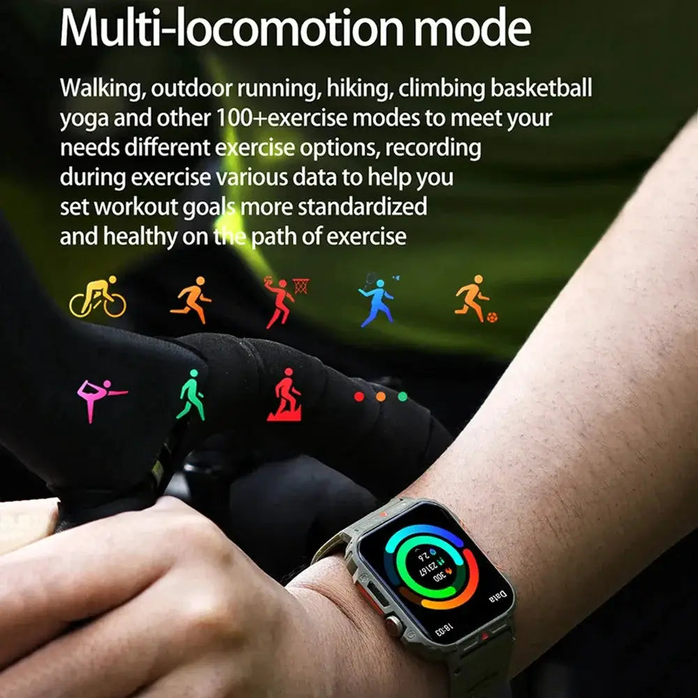 Military Outdoor GPS Smart Watch Men 1.95 Inch Blood Oxygen