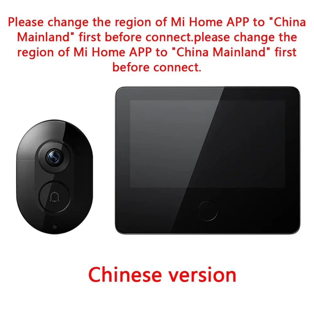 Xiaomi Smart Cat eye 2 WiFi Wireless Camera Video Peephole Doorbell 3MP HD Infrared Night Vision 180 Wide Nngle For Mi Home APP by stepyours.com
