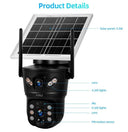 Solar Outdoor Security Camera With 6MP Dual Lens PTZ