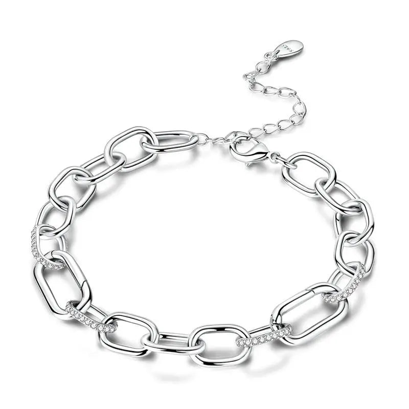 S Sterling Silver Bracelet Zirconia