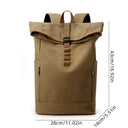 Rolled Top Canvas Backpack 15.6In Laptop