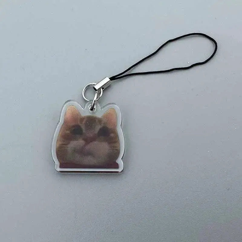 Banana Cat Charm Keychain And Phone Rope Set Fast Shipping