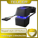 TEUCER LED Lights Computer Power Switch with Mechanical Button