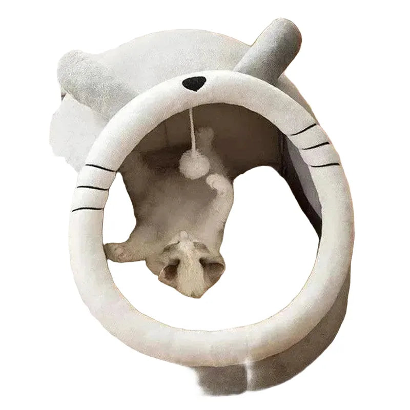 Self-Warming Cat Cave Bed Cozy for Pets — product view 1