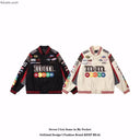 Vintage Letter Heavy Industry Loose Embroidered Uniform