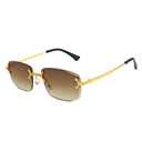 Stylish UV400 Rimless Square Sunglasses for Men and Women