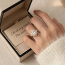 Sterling Silver Silver Moissanite Ring For Women