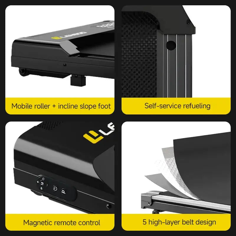 Lenboo 2.0HP Motor Walking Pad Treadmill Home Office Fitness Under Desk Portable Electric Running Machine