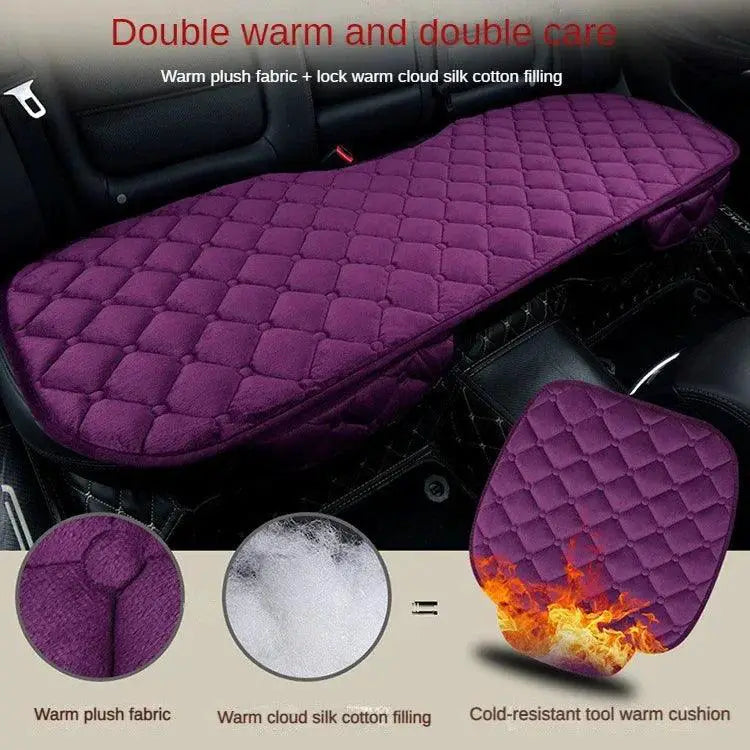 Front And Rear Car Seat Cover Flocking Cloth Non Slip Winter