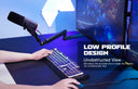 Adjustable Low-Profile Arm Microphone Stand with Cable Management Desk Mount