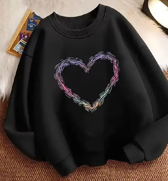 Crew Neck Leopard Graphic Sweatshirt