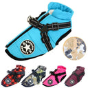 Large Dog Winter Jacket With Harness Waterproof Reflective