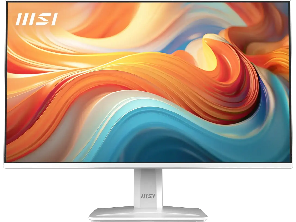 MSI 24" Full HD 144Hz IPS with Adaptive-Sync 1ms HDR Ready Built-in Speakers white computer monitor for both work and gaming MP243W E14