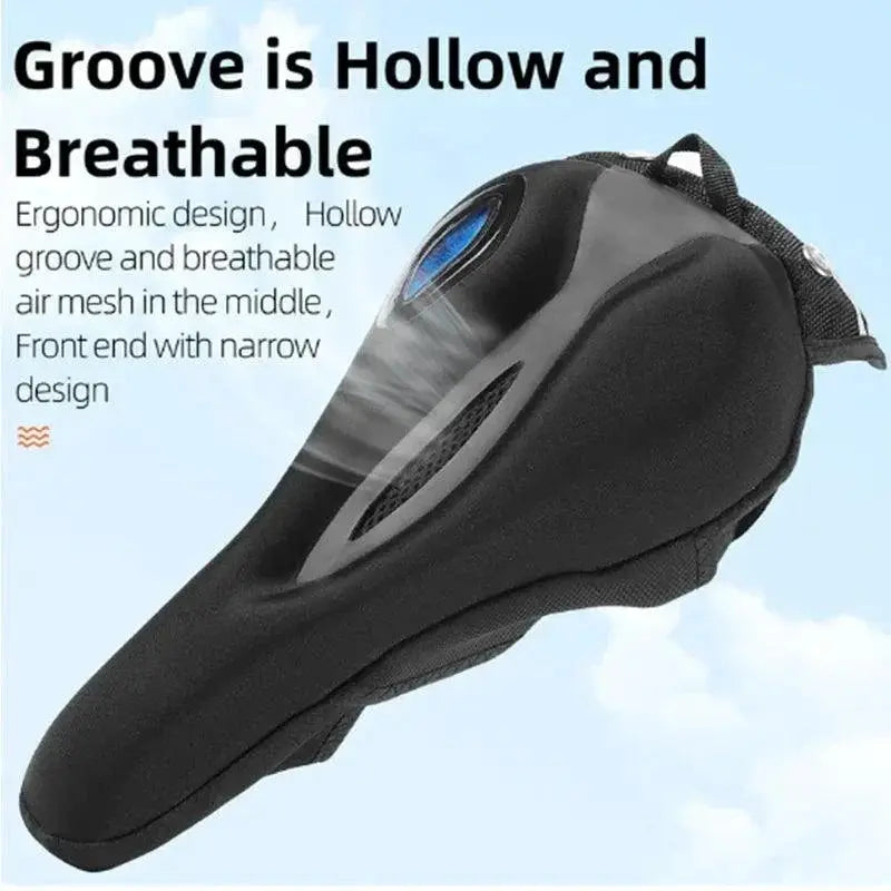 Comfort Gel Memory Foam Bike Seat Cover With Taillights