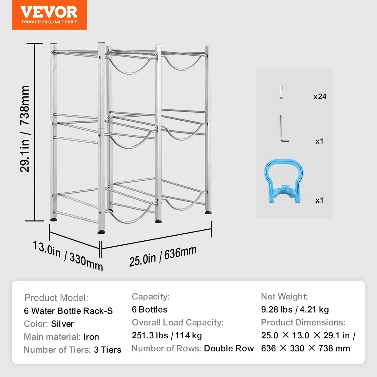 Tier Water Bottle Rack Black — product image 17