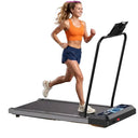 2.5HP Quiet Incline Treadmill With Handle Bar For Home Gym Cardio