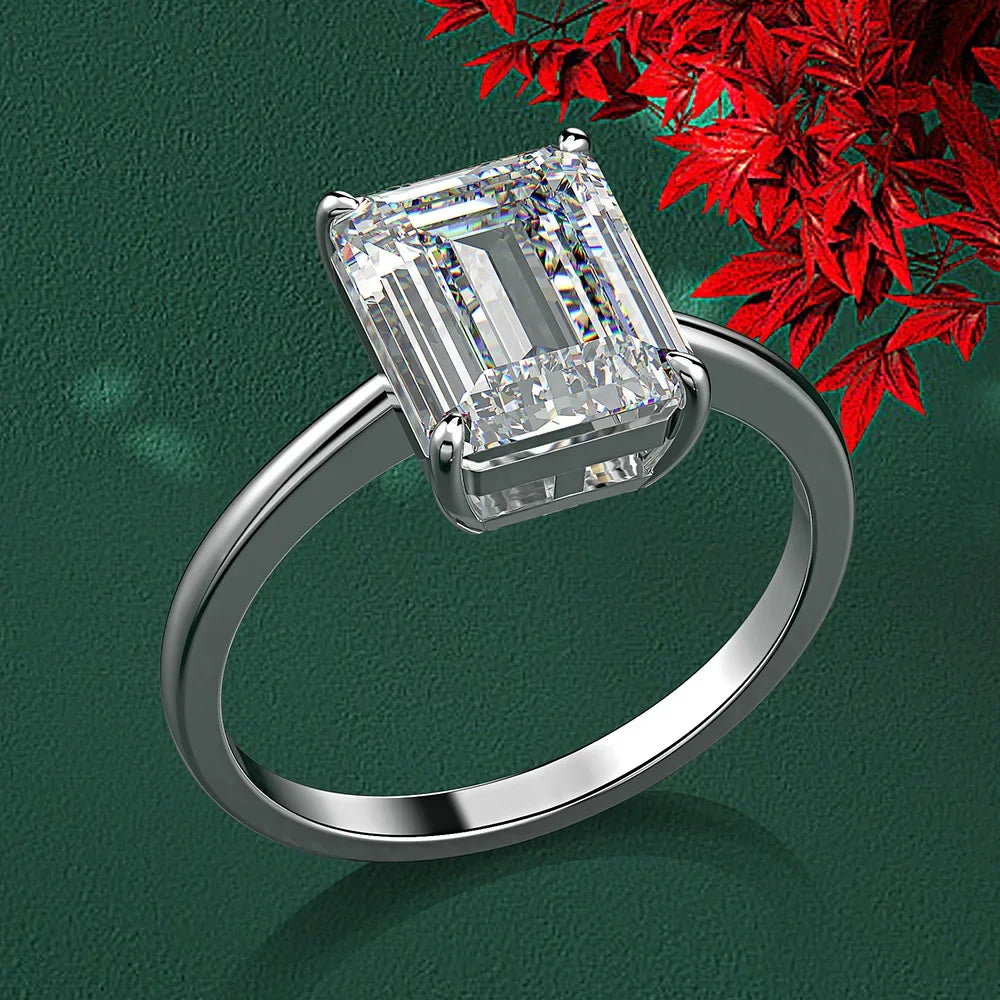 Moissanite Ring in Sterling Silver CB091714R — product view 4